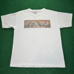 Vintage 90s Edgar Degas Art Mens XL Ballet Impressionist Promo T Shirt